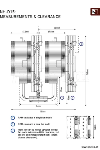 Photo de Ventilateur processeur Noctua NH-D15 Chromax (Noir)