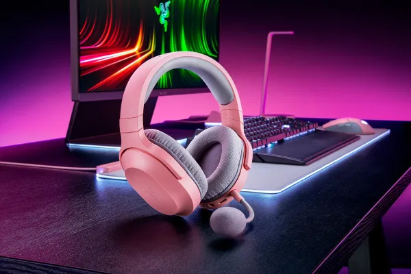 Découvrez une expérience audio exceptionnelle avec le Casque Gamer sans fil Razer Barracuda (Rose).