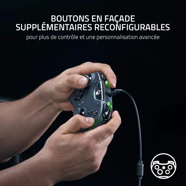 Équipée d'un câble USB détachable pour une connexion stable et sans latence, la Manette Razer Wolverine V2 (Noir) est idéale pour les joueurs compétitifs et les streamers.